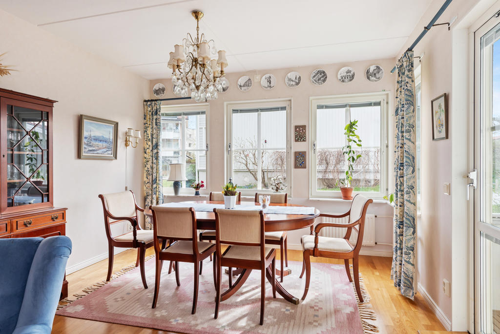 Matsalsdel i vardagsrummet