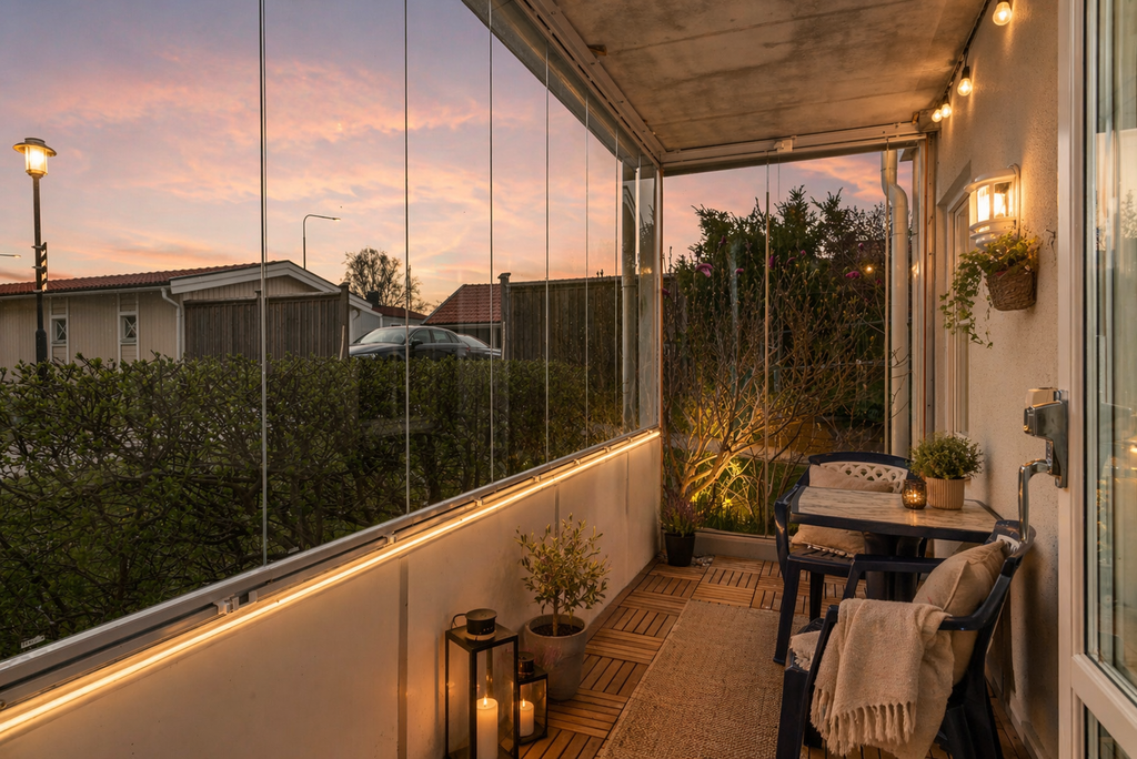 Altanen är stylad med hjälp av AI.