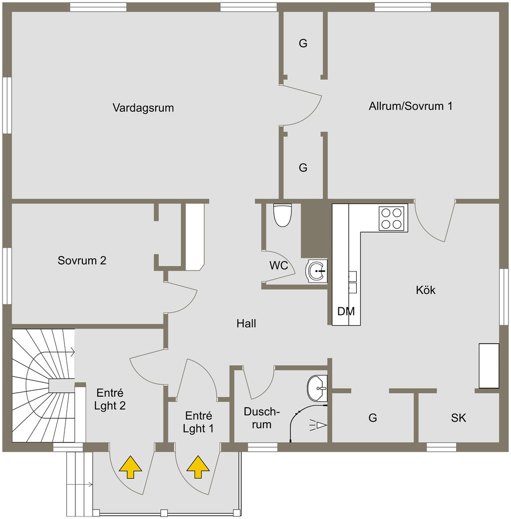 Entrévåning - Lägenhet 1