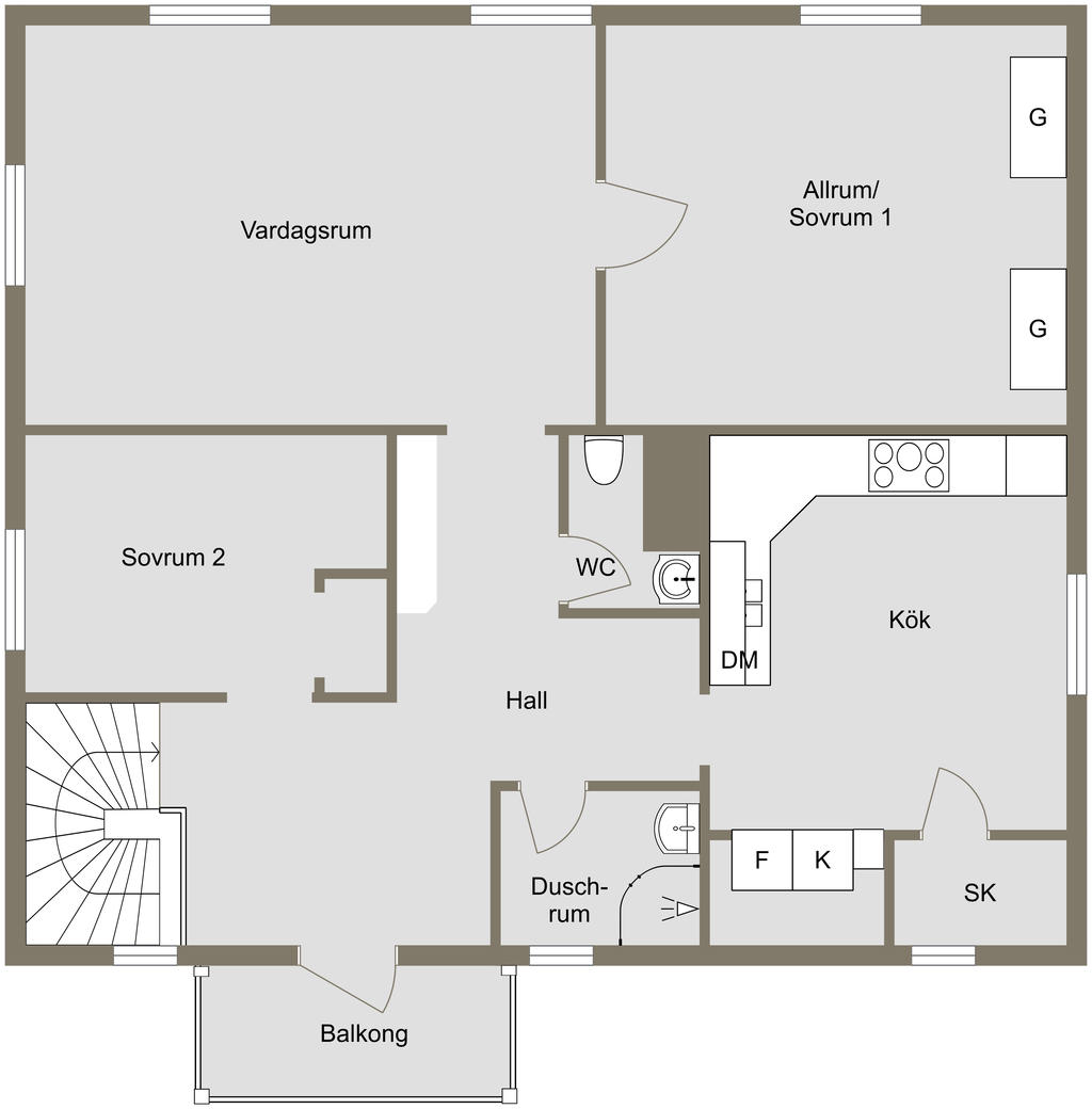 Övervåning - Lägenhet 2