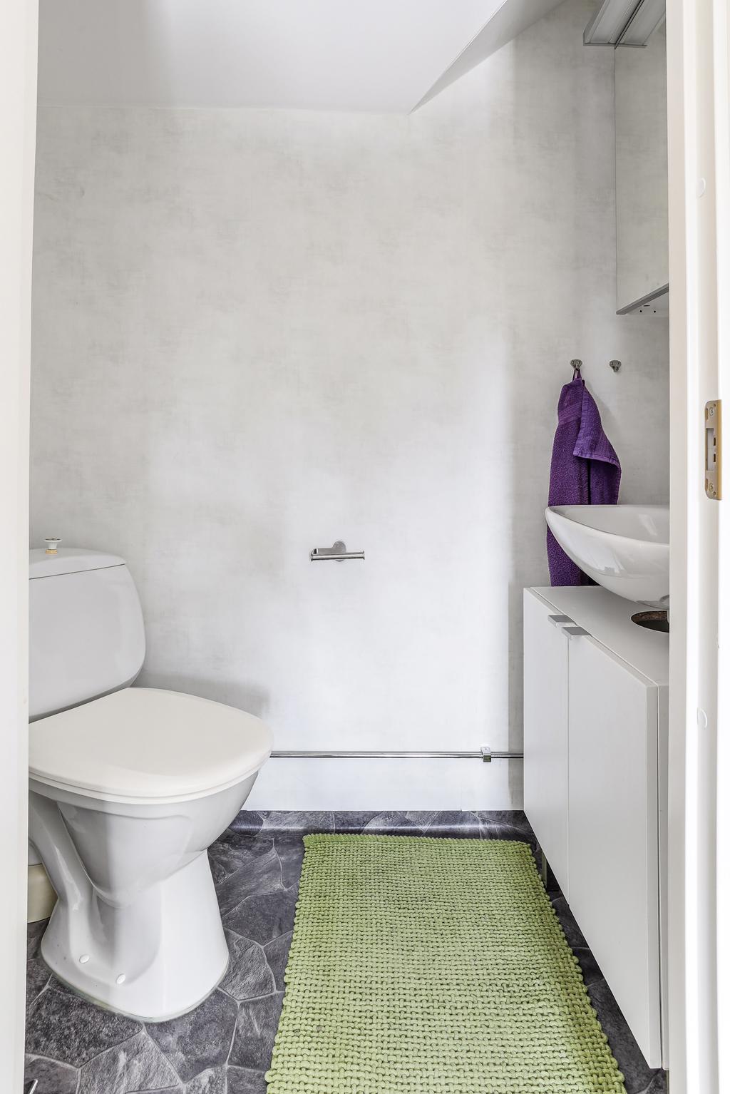 Toalett på övre plan