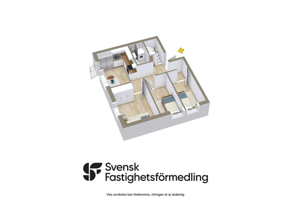 Planritning från entréplan 3D