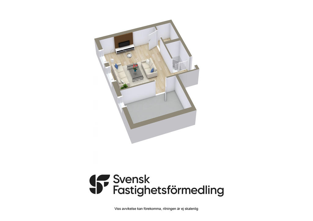 Planritning övervåning 3D