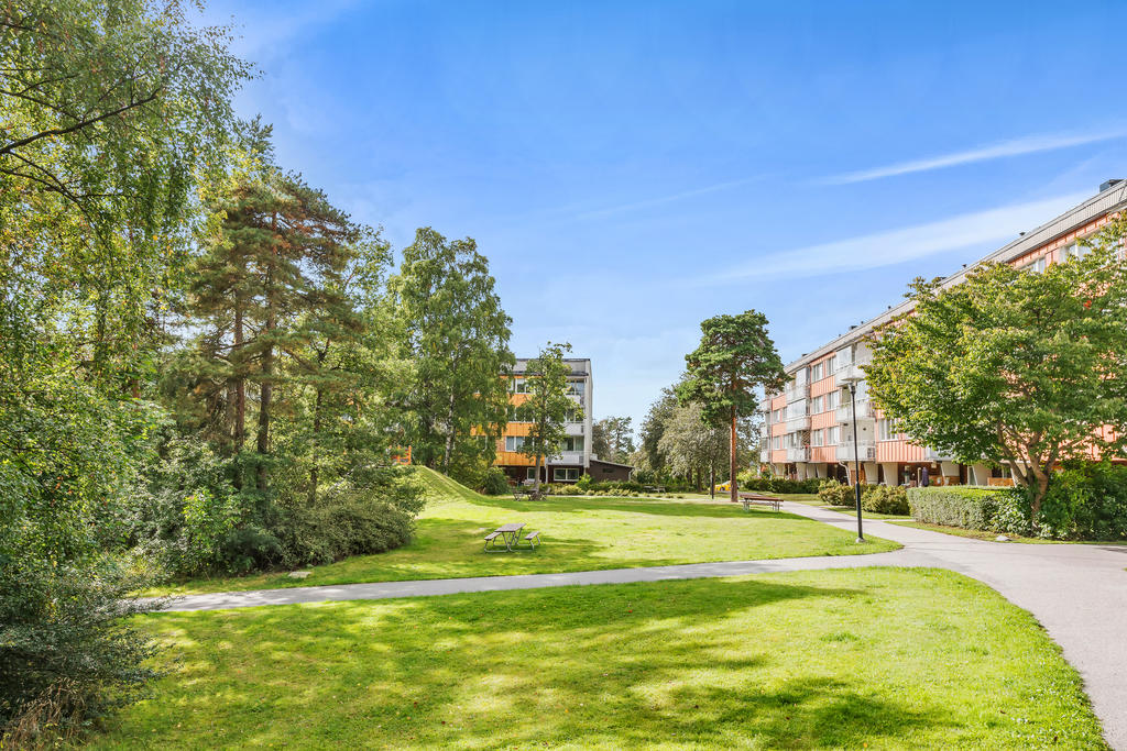 Härliga bilfria och barnvänliga promenadområden i direkt närområdet