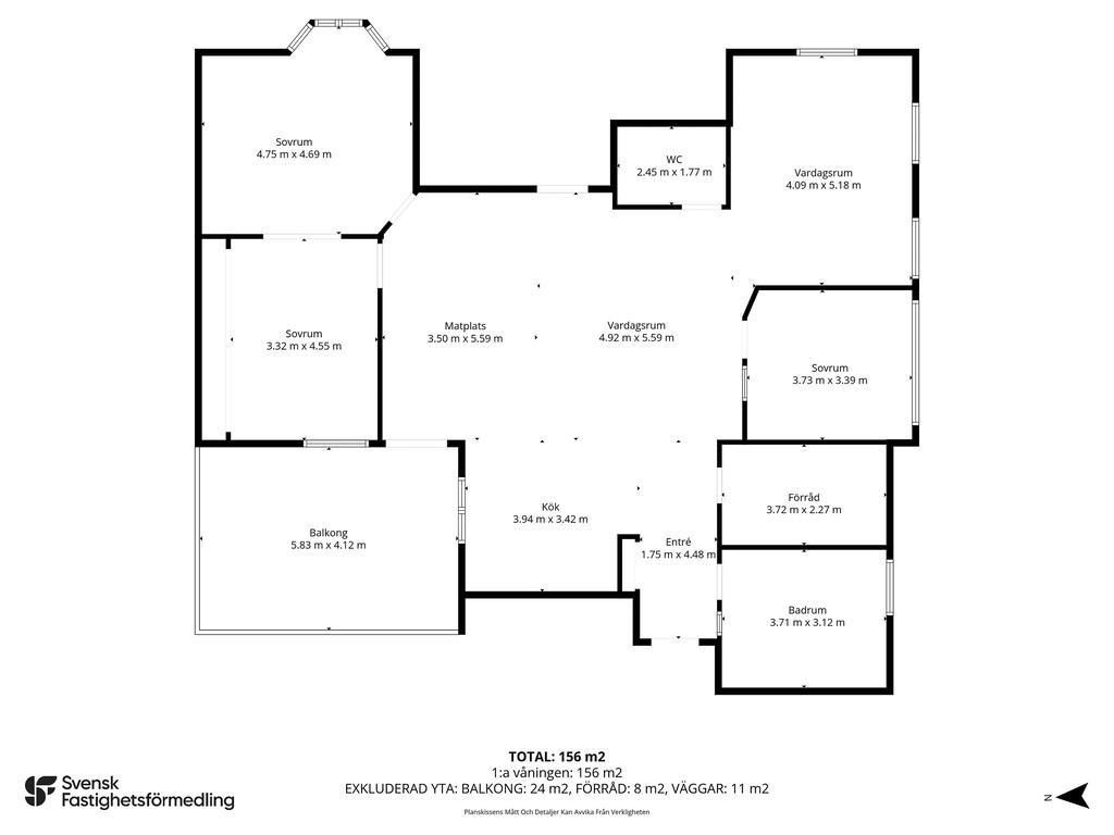 Planritning lägenhet som hyrs ut