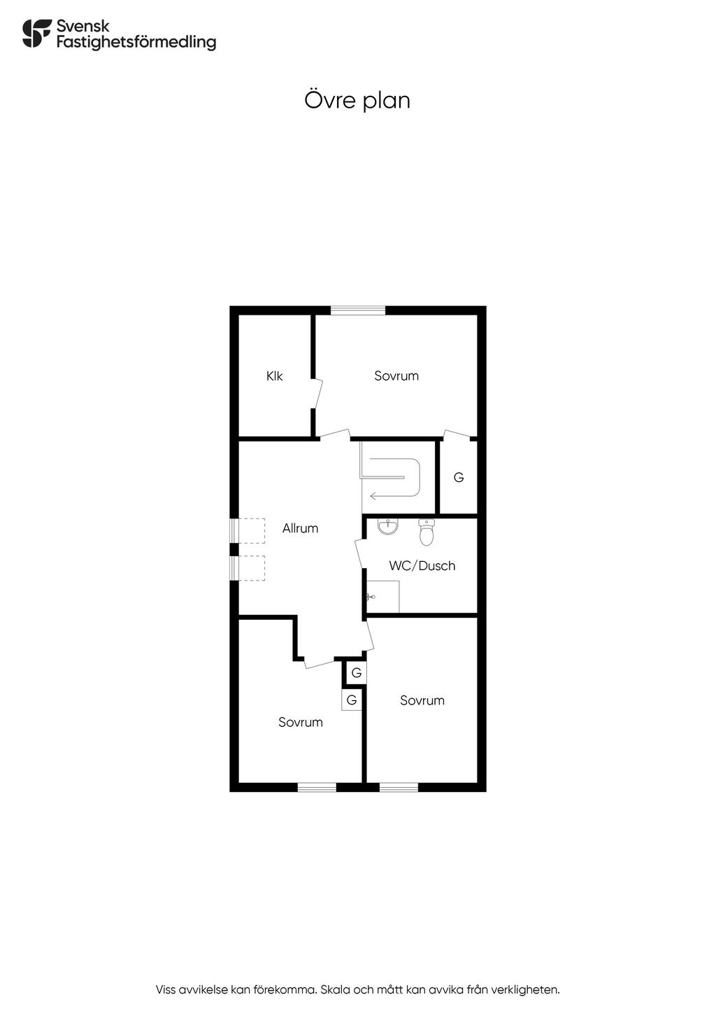 Planlösning övre plan
