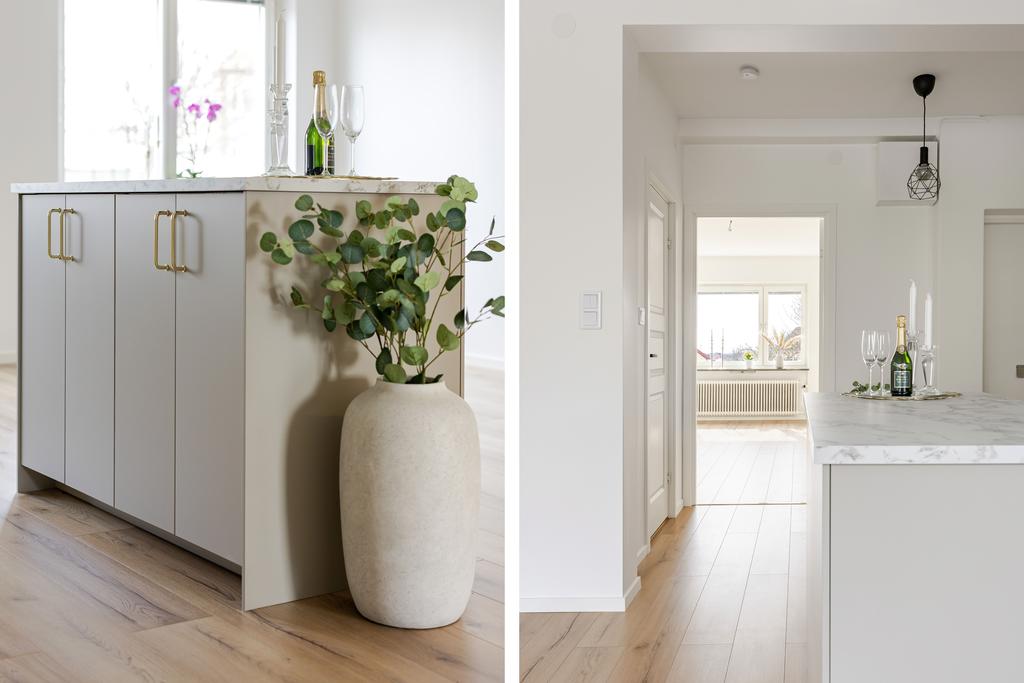 Köksö med praktisk förvaring