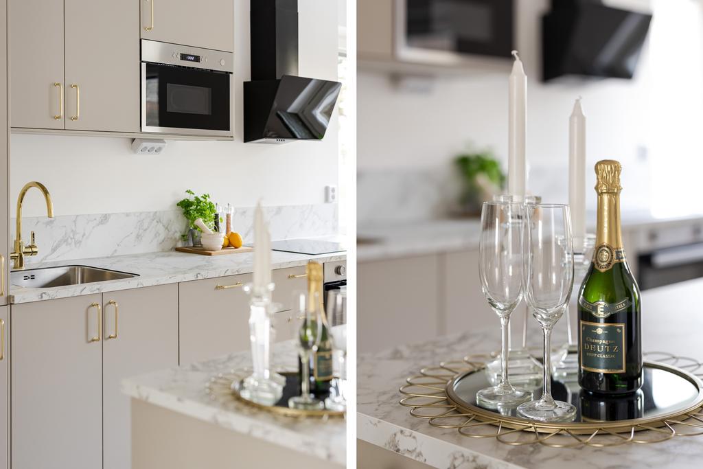 Bänkskiva med marmormönster