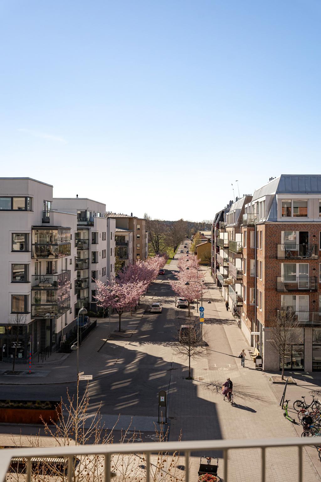 Härlig vy mot Slöjdgatan