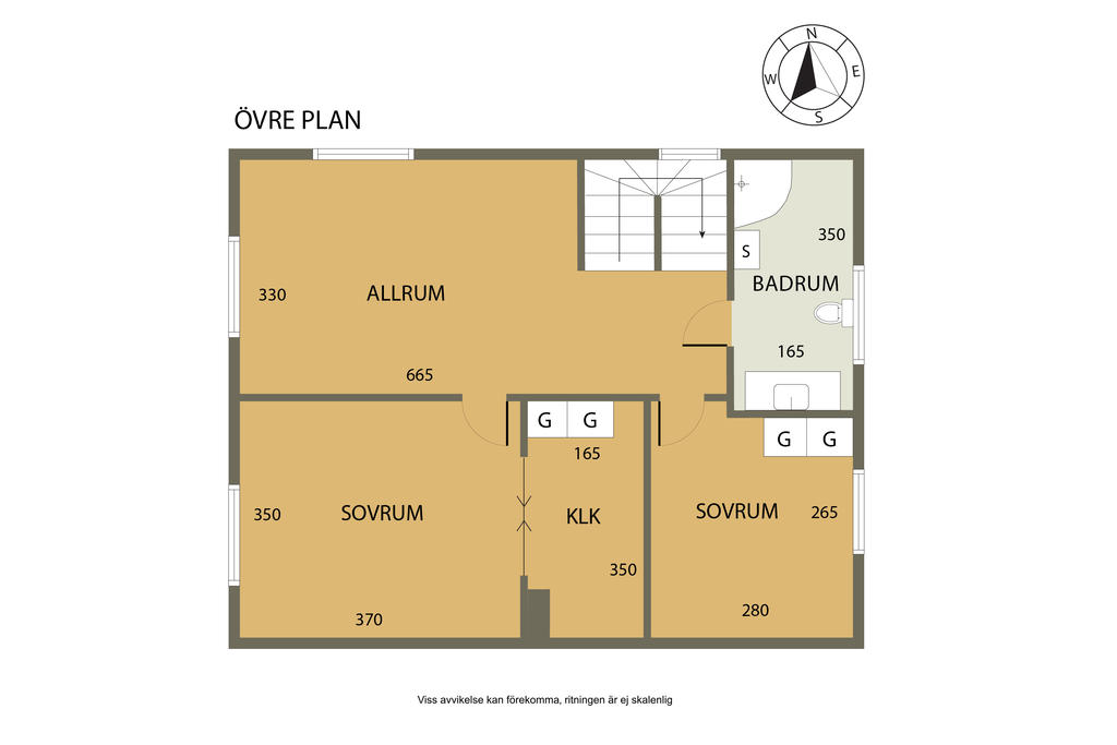 Planlösning övre plan