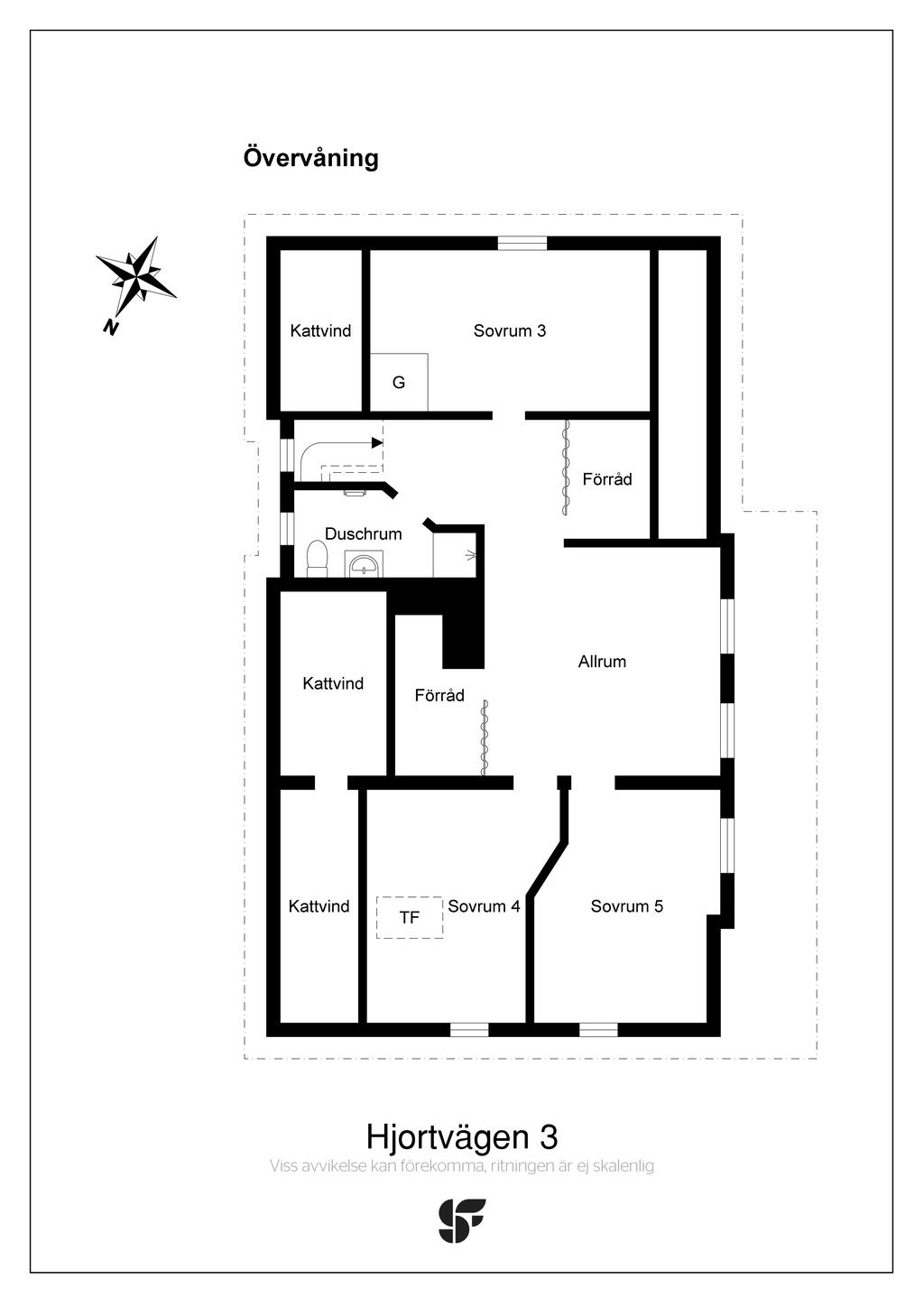 Planritning övervåning 