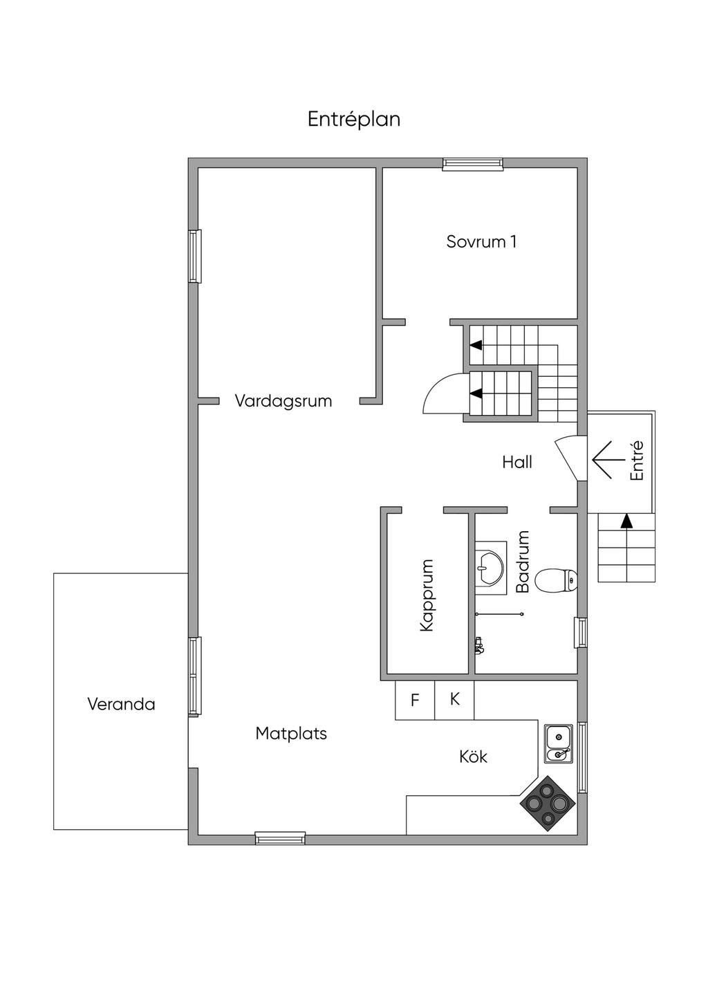 Planlösning entréplan 