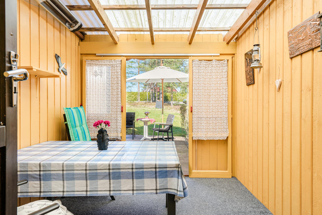 Uterum med skjutdörrar.