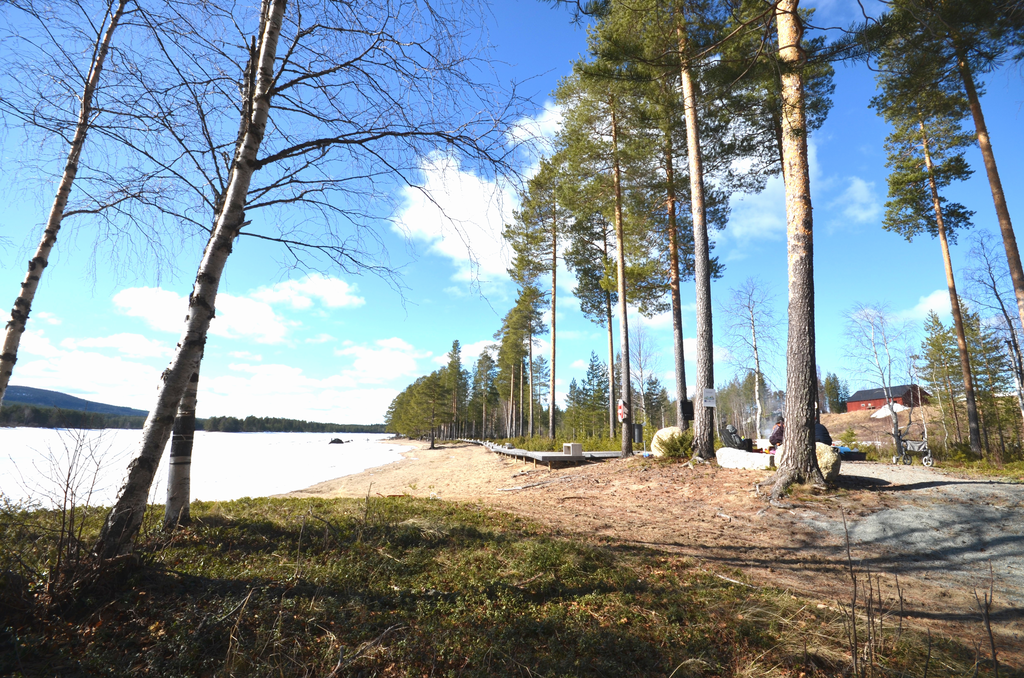 Stranden nere vid Vindelälven