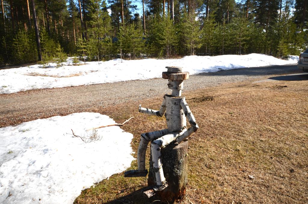 Välkomnande gubbe i björk