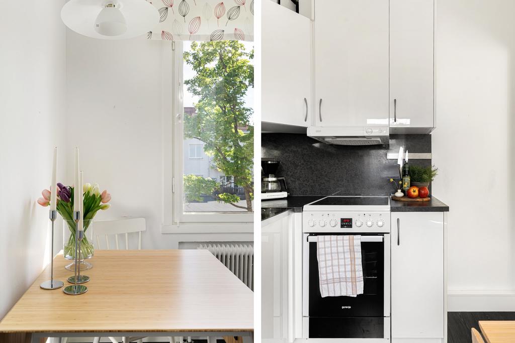 Plats för litet matbord i köket