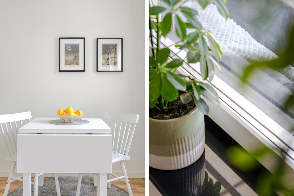 Plats för matbord vid fönster