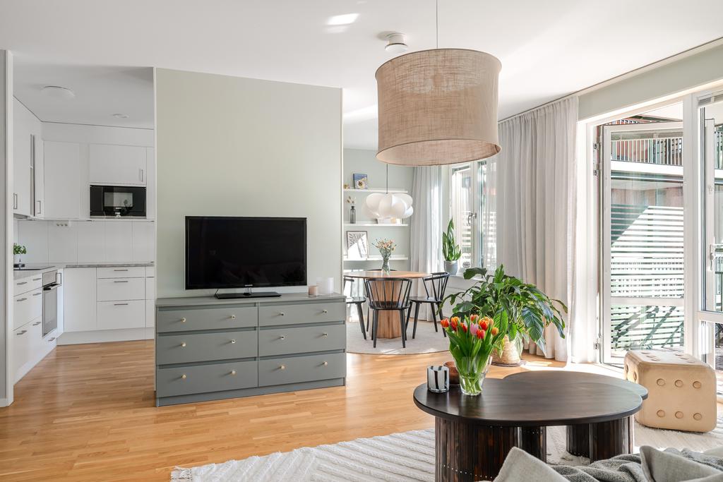 Öppet mellan vardagsrum och hall