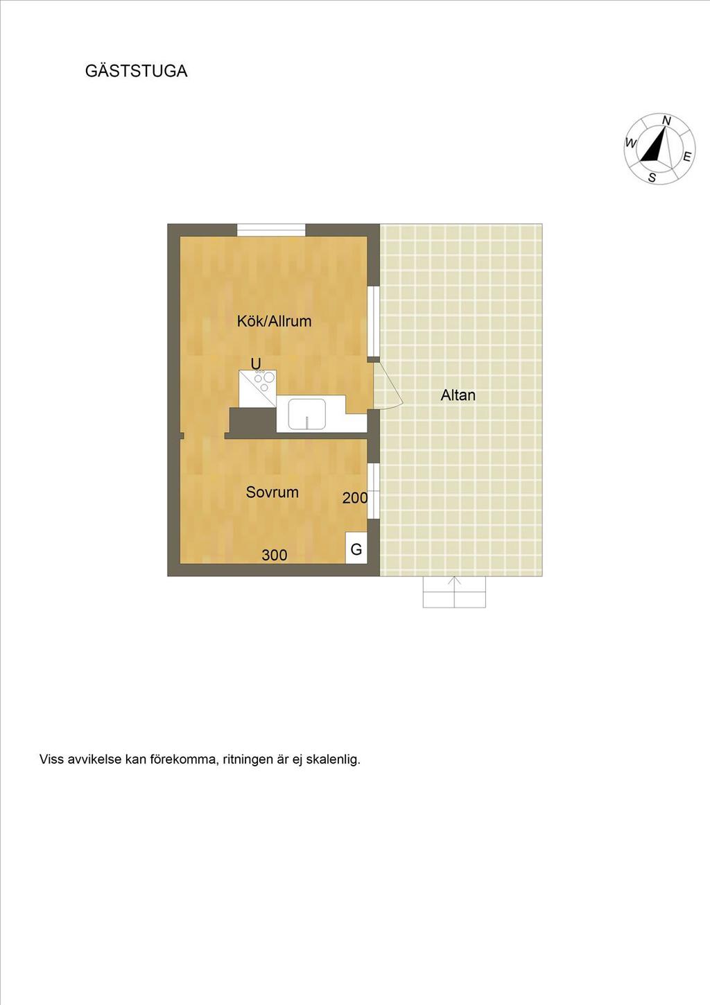 Planlösning Gäststuga