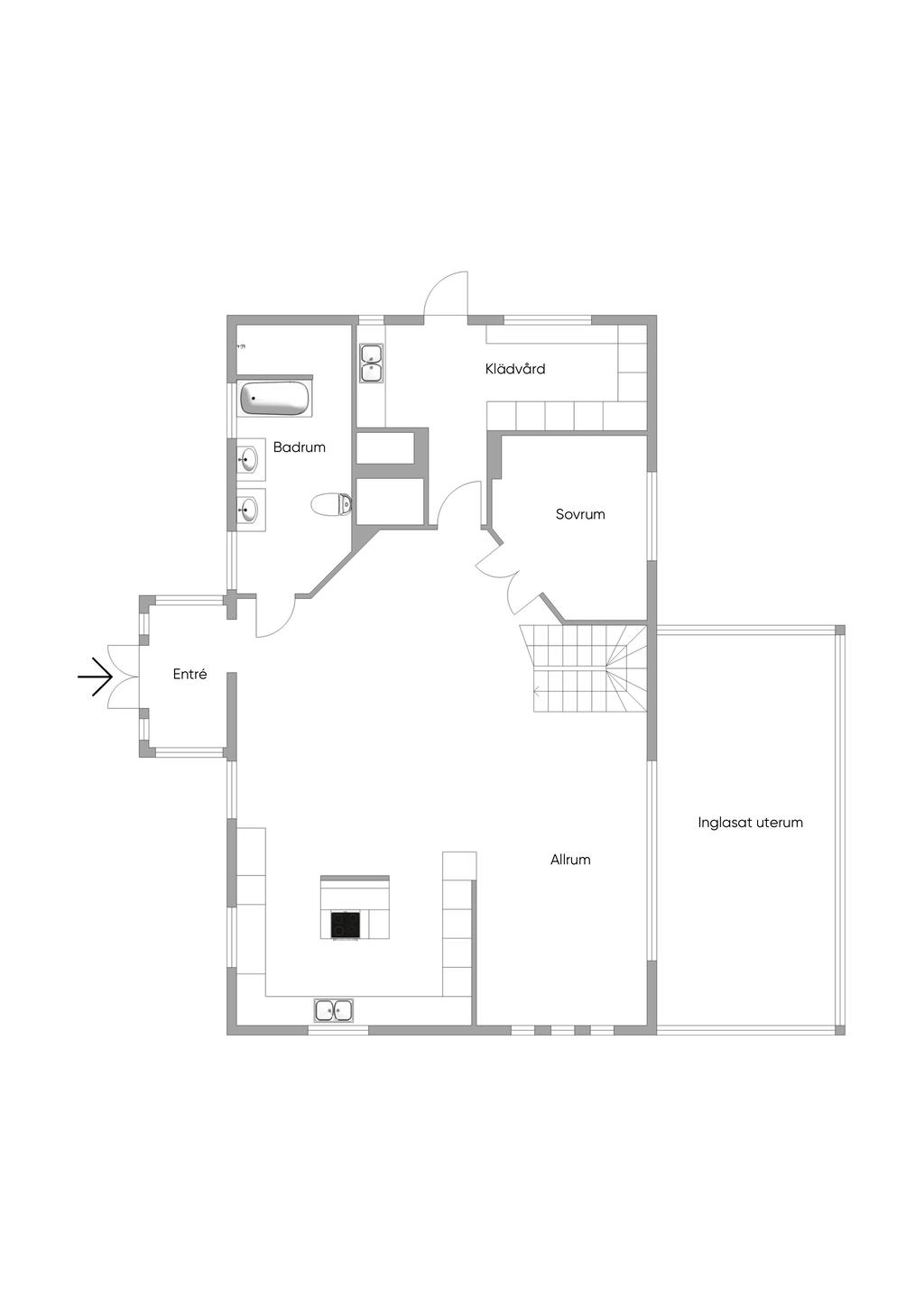 Planlösning entréplan