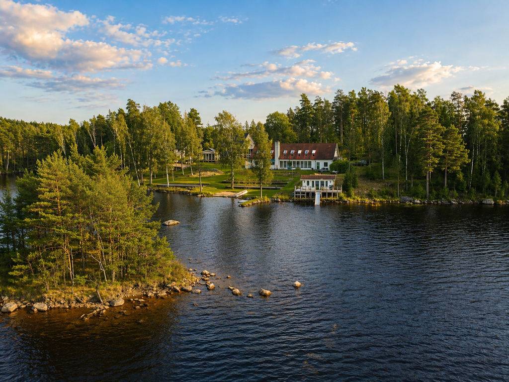Vy från sjön. 