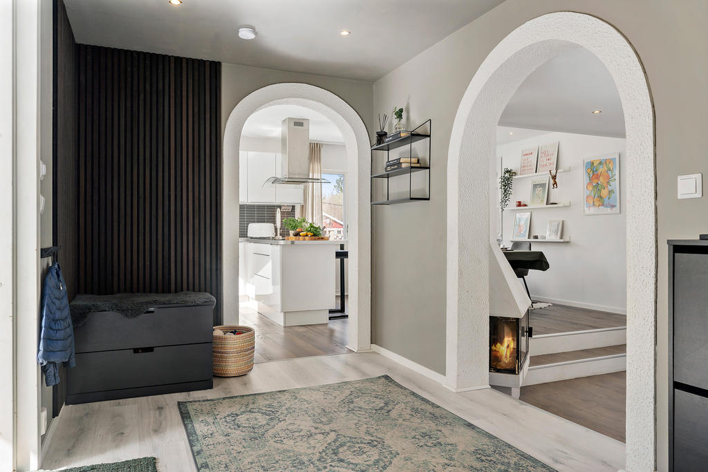 Del av den rymliga hallen