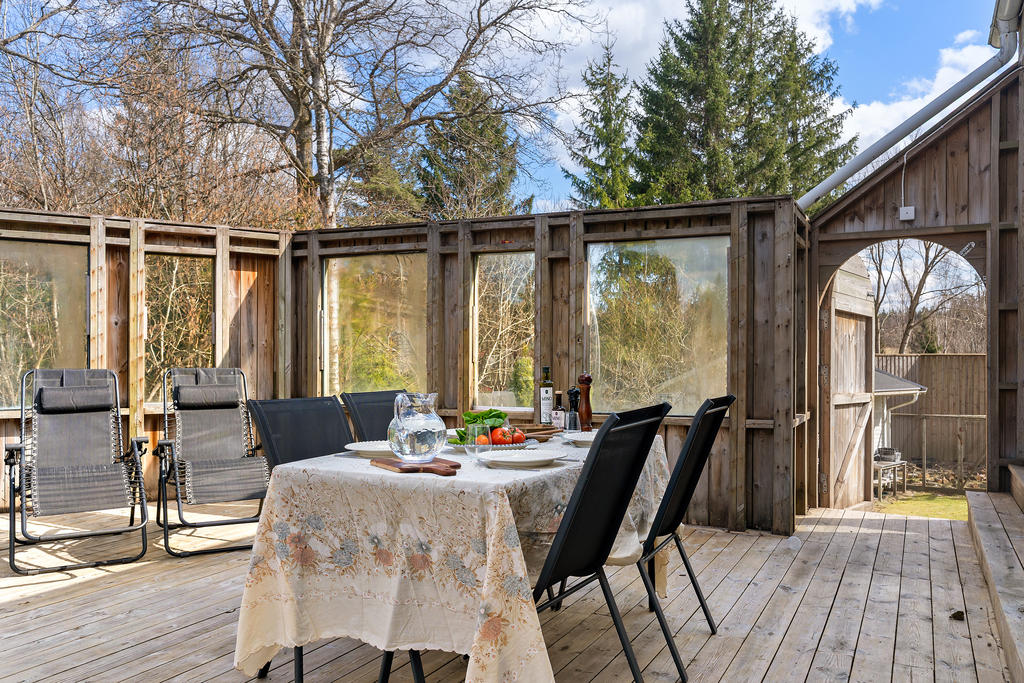 En mysig plats på terrassen