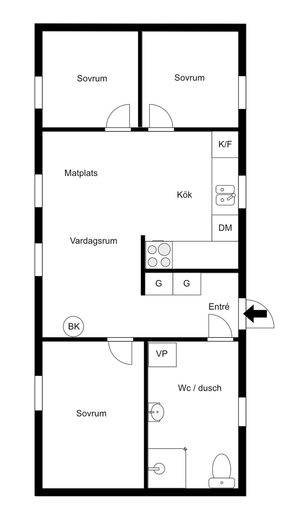 Planlösning gästhuset