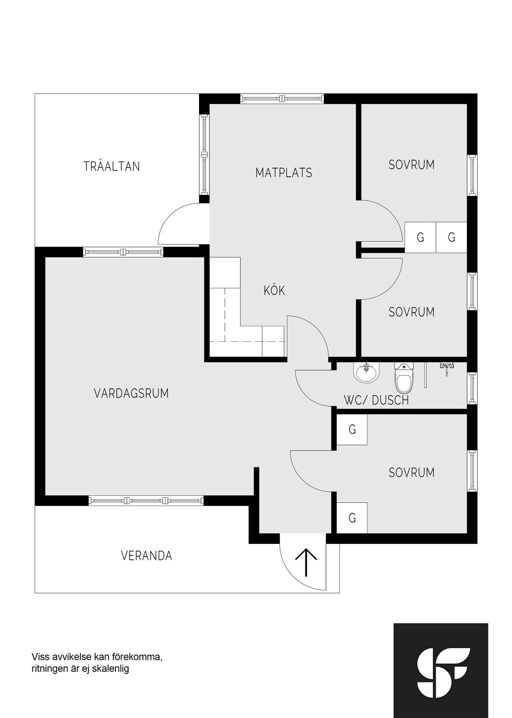 Planritning Fruängsvägen 14