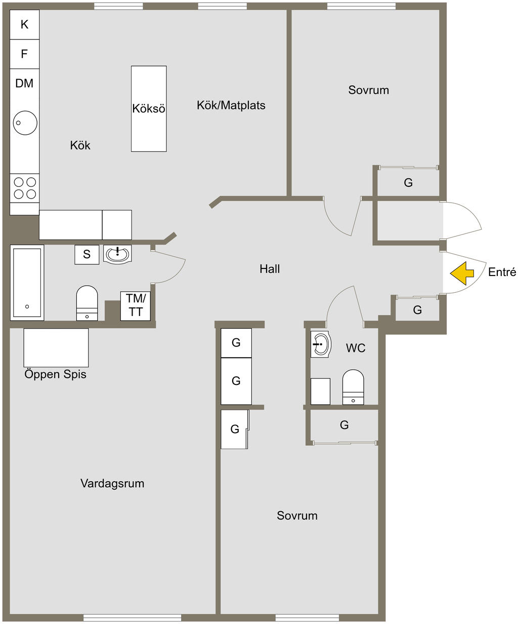 Nuvarande planlösning