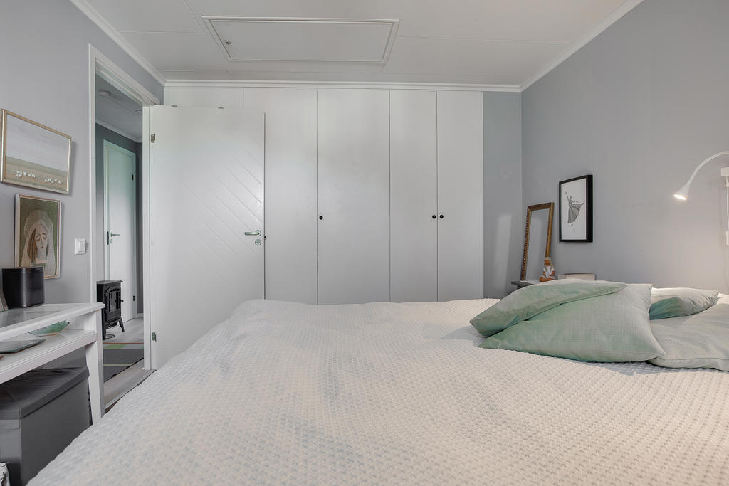 Sovrum med bra förvaraing