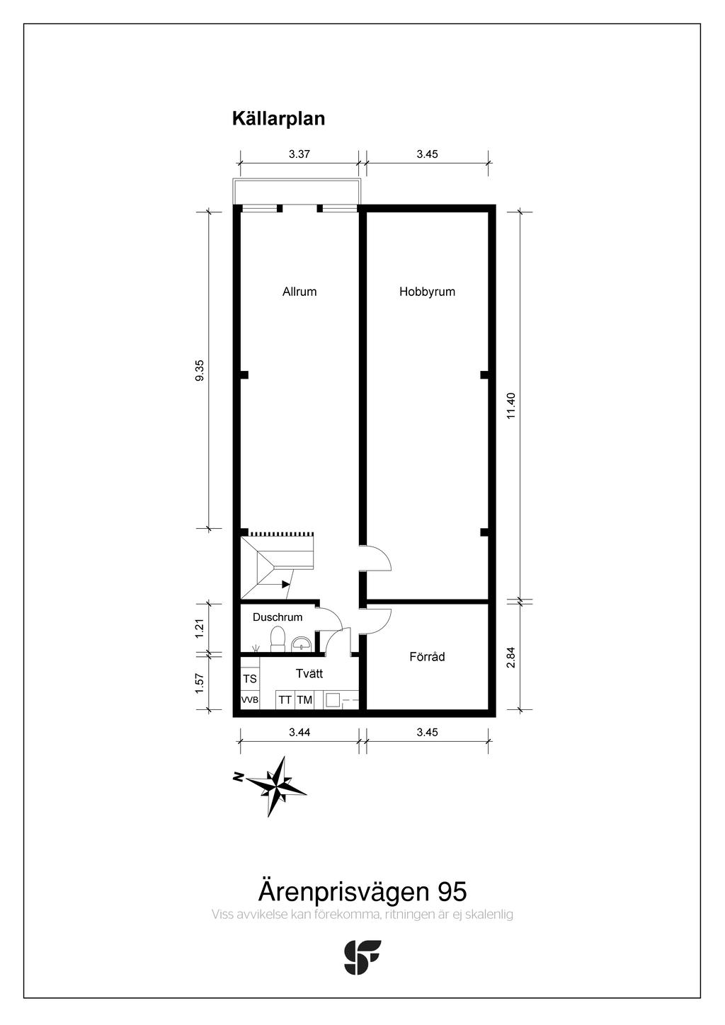 Planritning källarplan