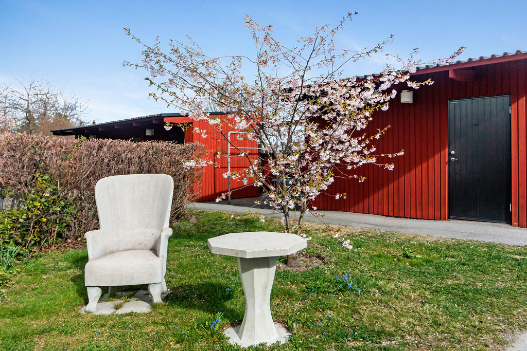 Mysig hörna invid boulebanan