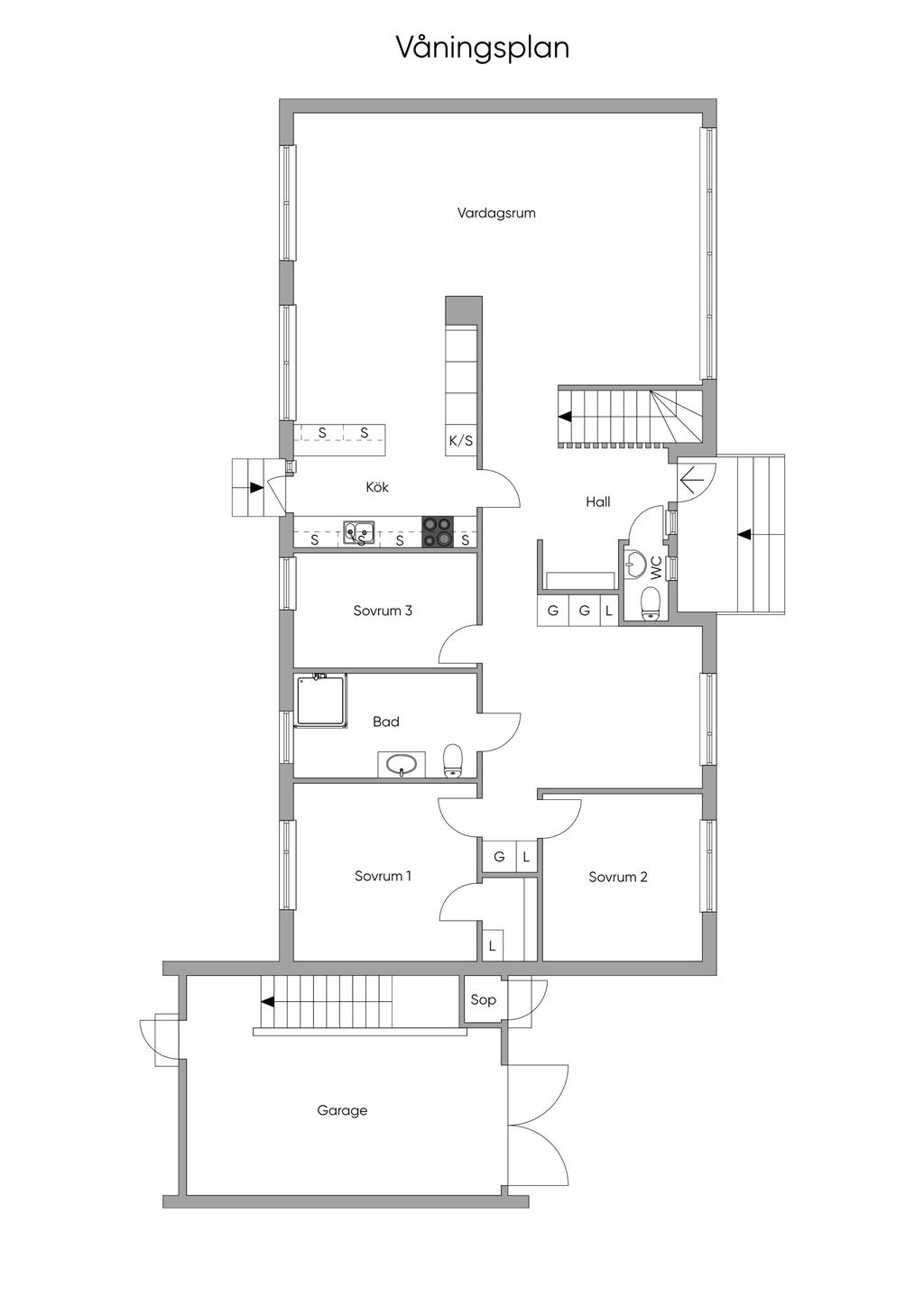 Planlösning entréplan