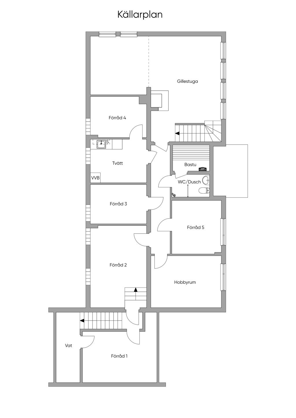 Planlösning källarplan