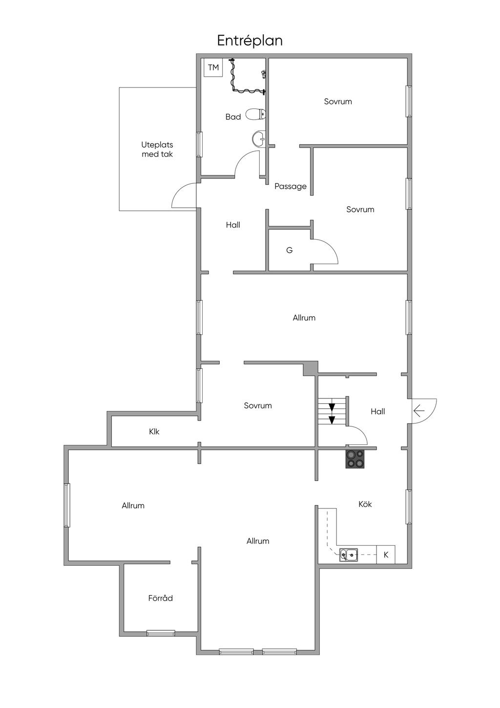 Planritning entréplan