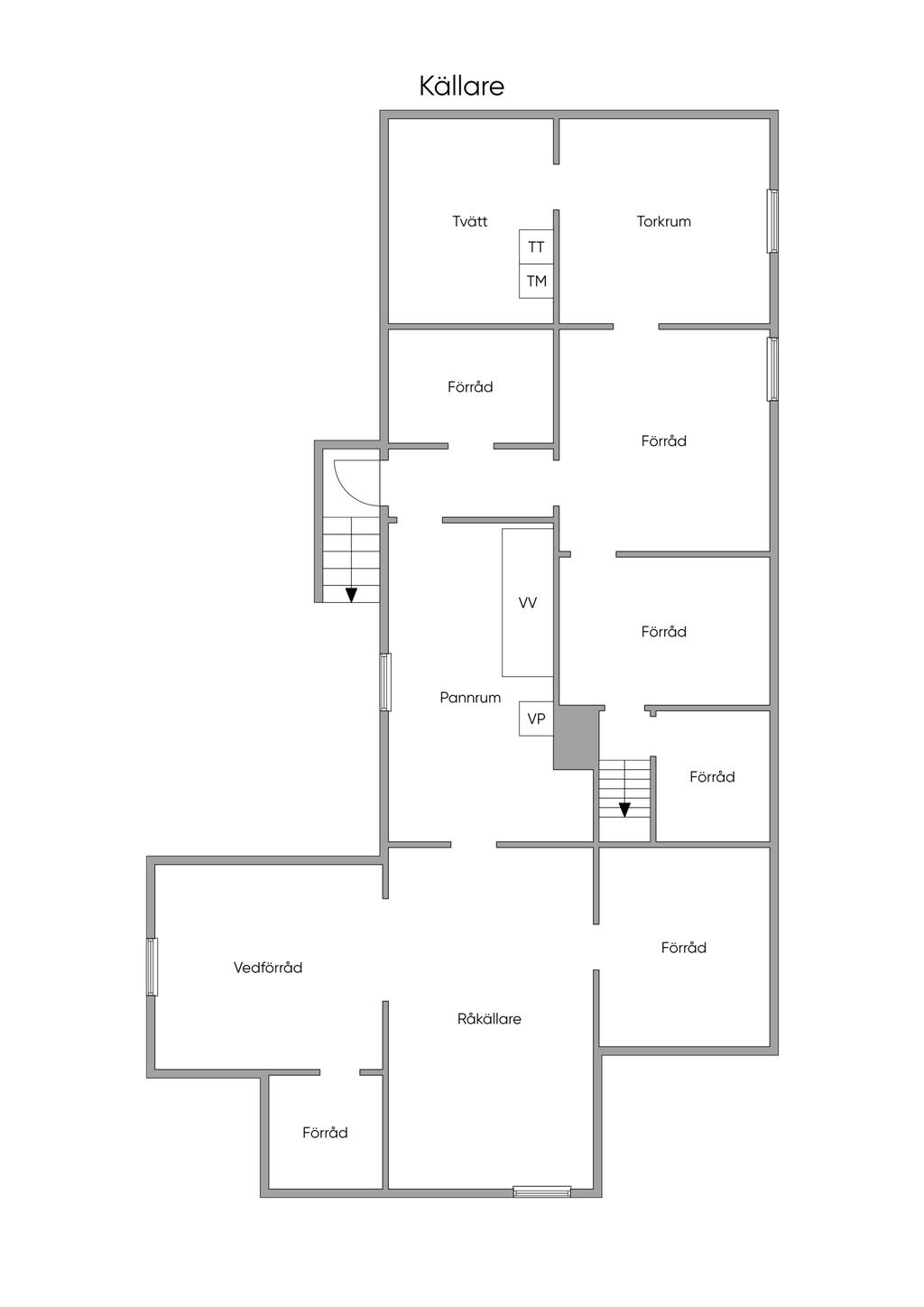 Planritning källare