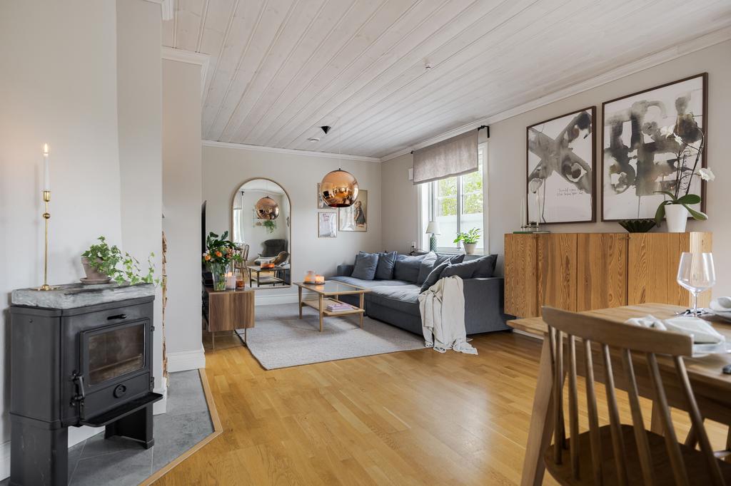 Värmande kamin för kyligare dagar. 