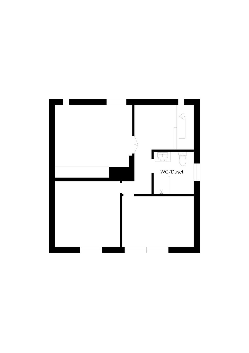 Planlösning övre plan. 