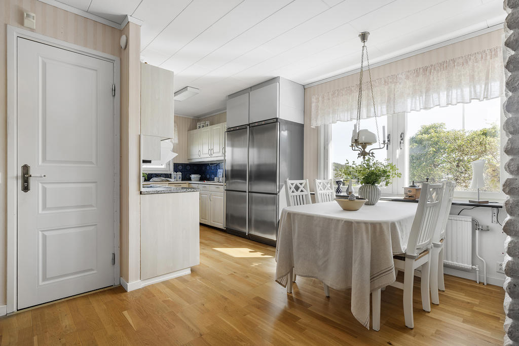 Önskar ni större kök kan utrymmet i klädkammaren nyttjas 