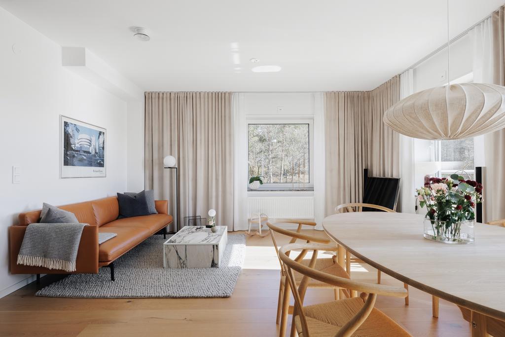 Vardagsrum i öppen planlösning