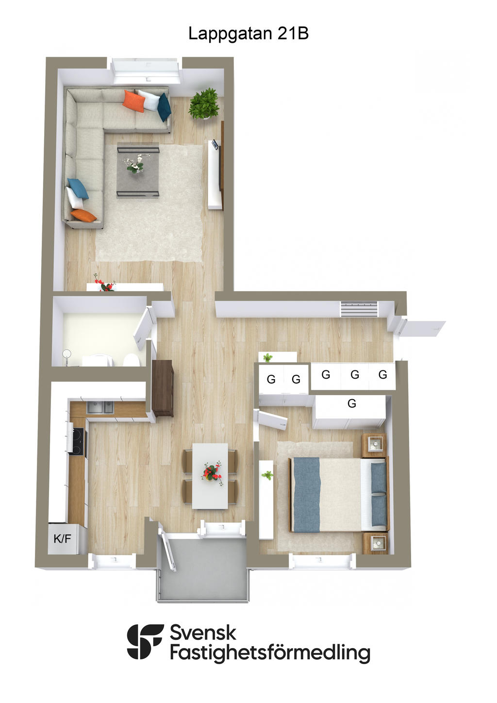 Möblerad planlösning