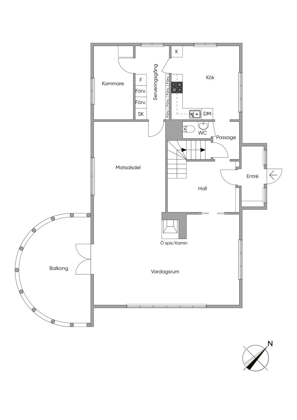 Planritning entréplan 