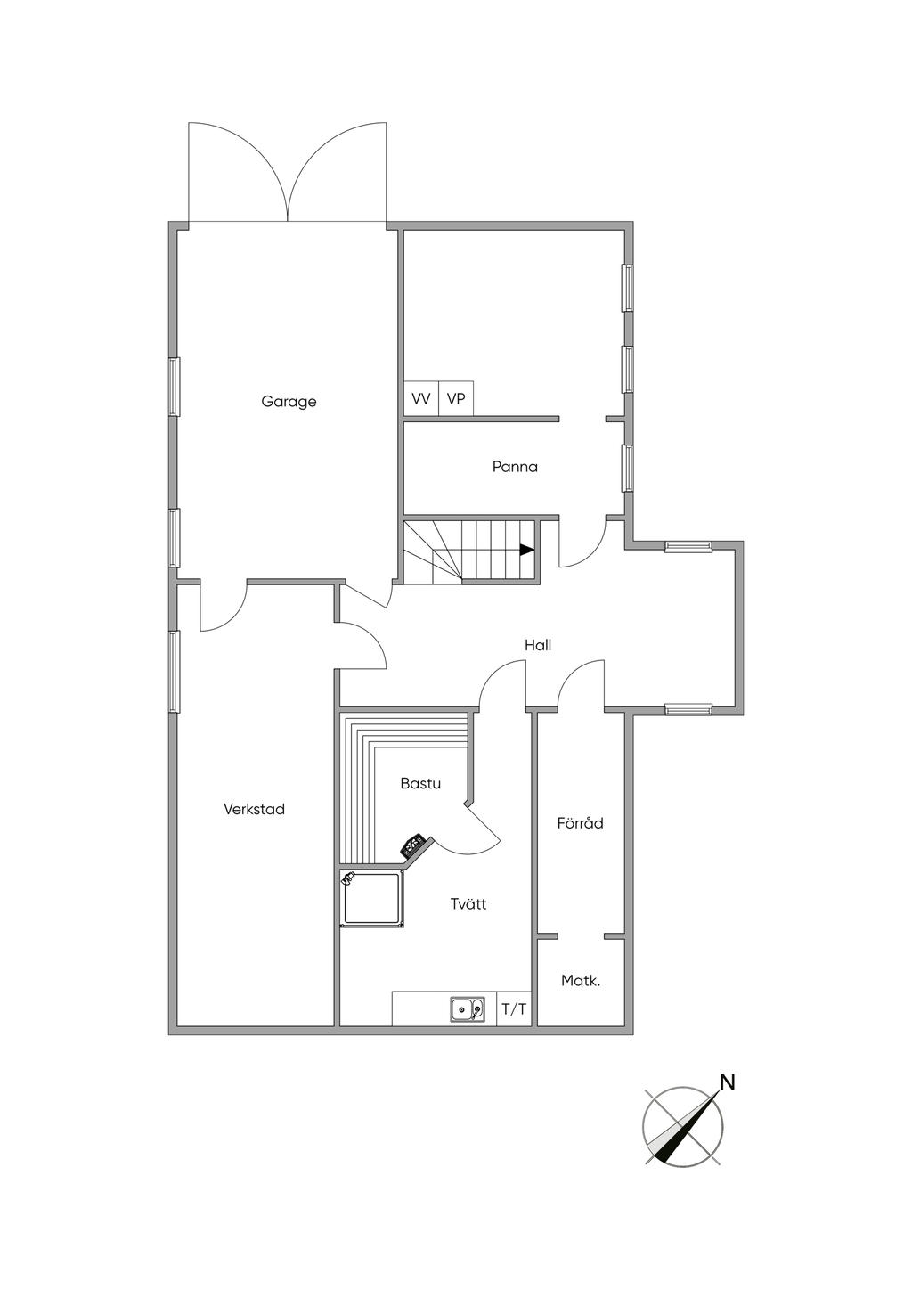 Planritning källarplan 