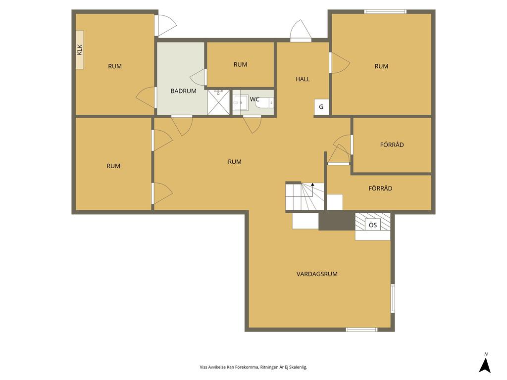 Planlösning nedre plan
