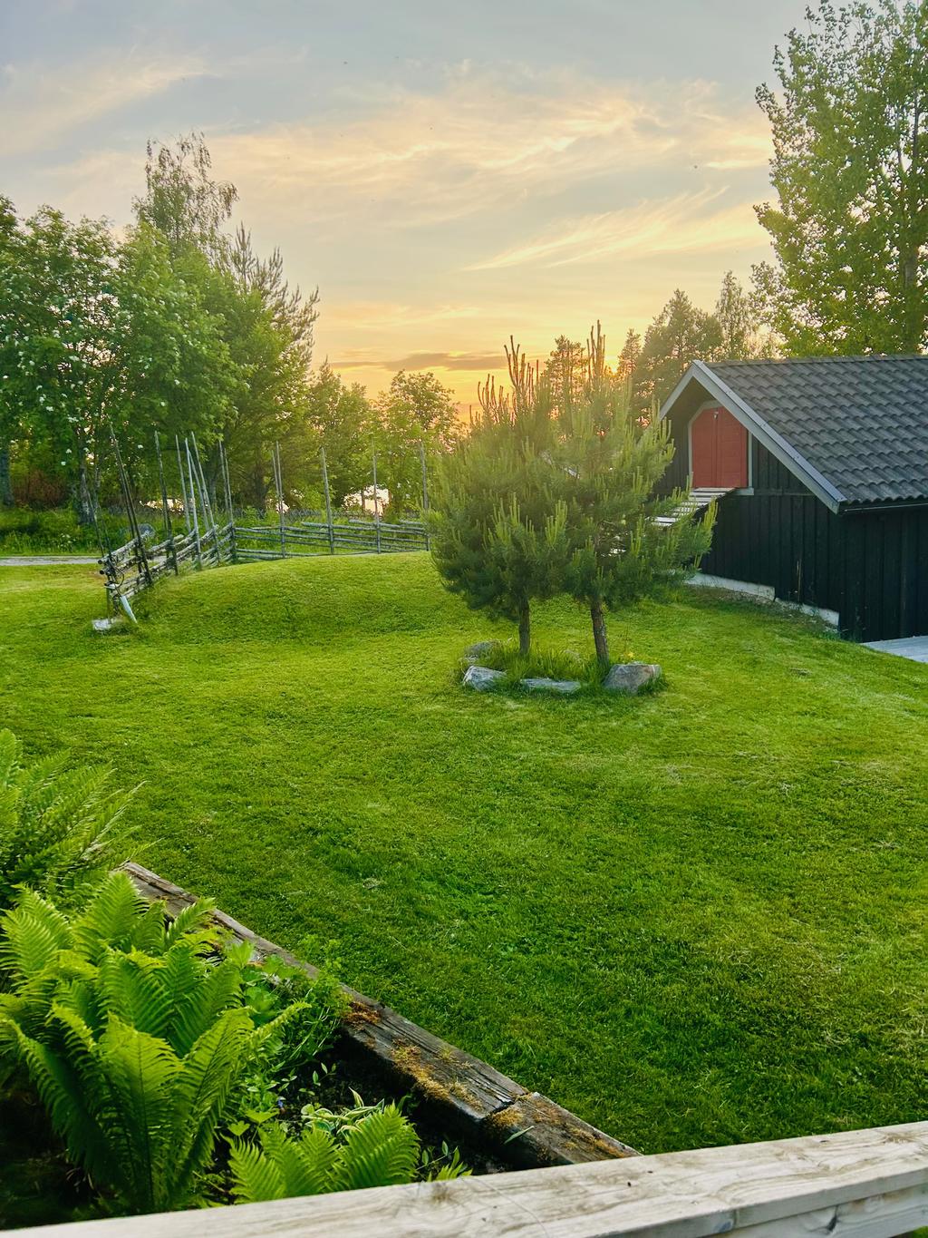Solnedgång från altanen