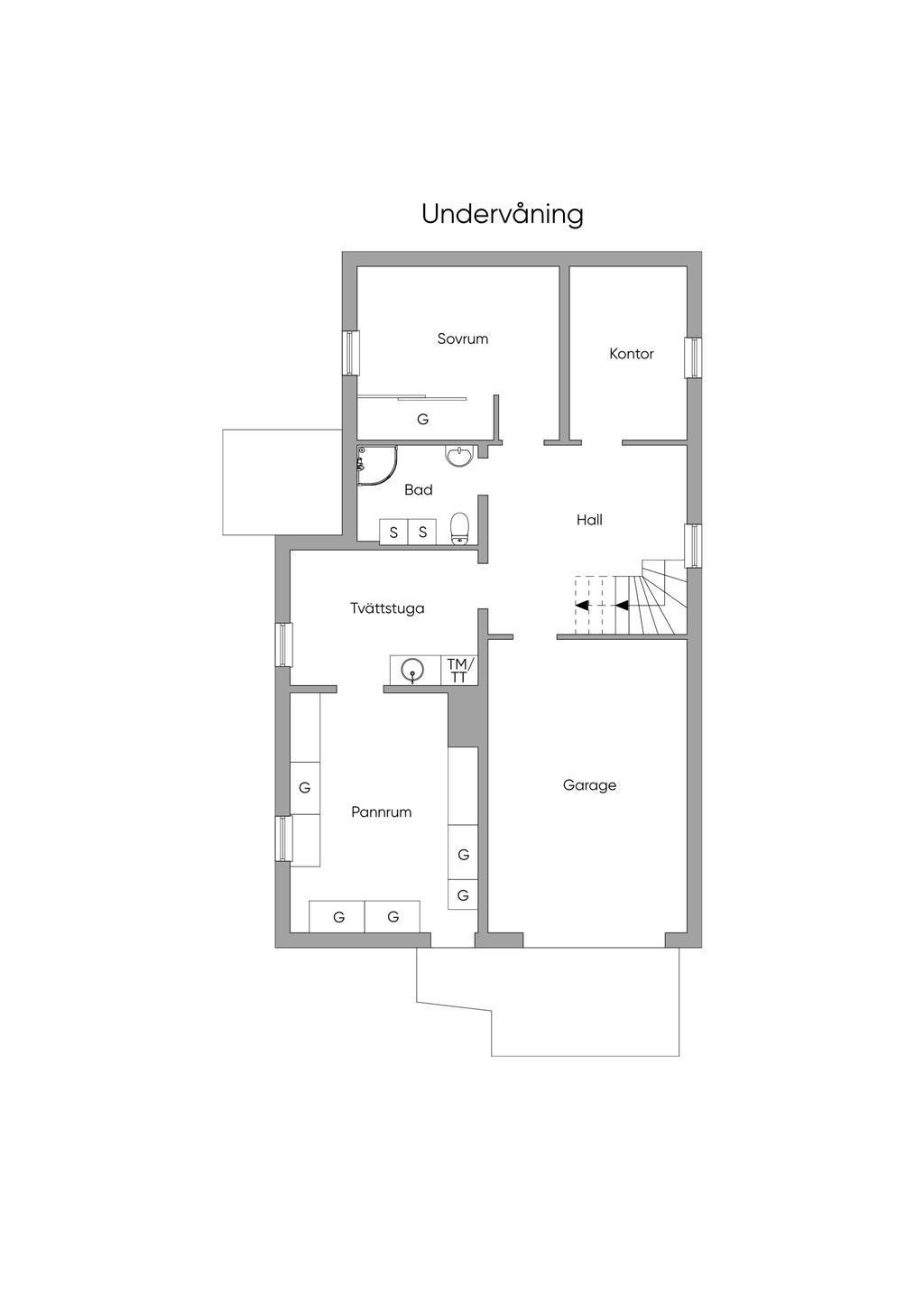 Planritning källarplan