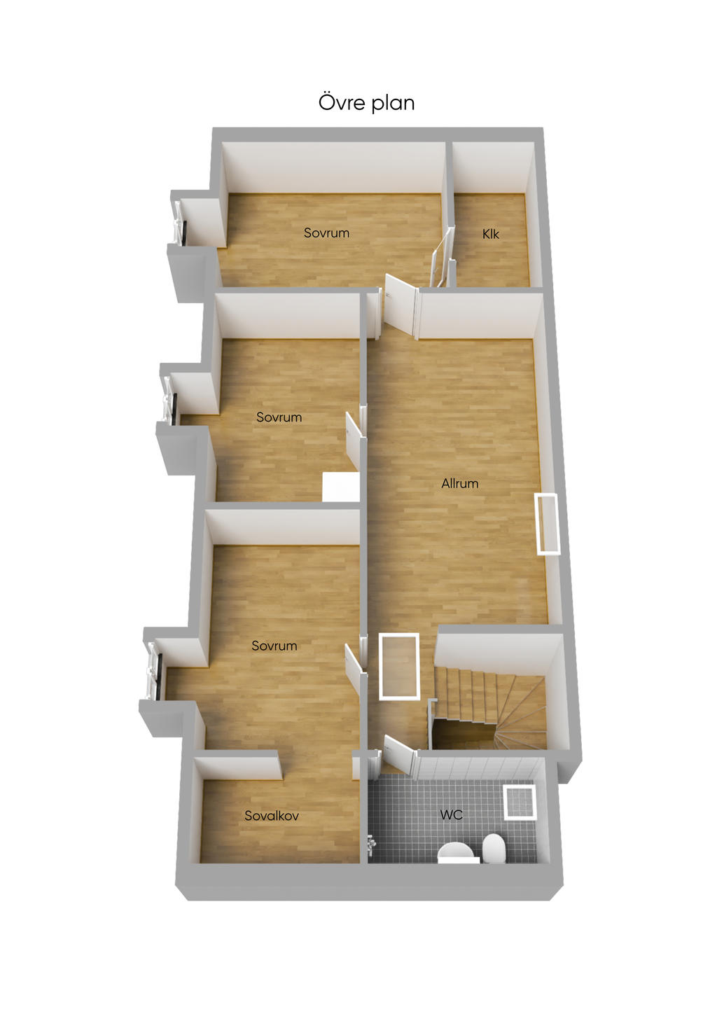 Övre  plan 3D