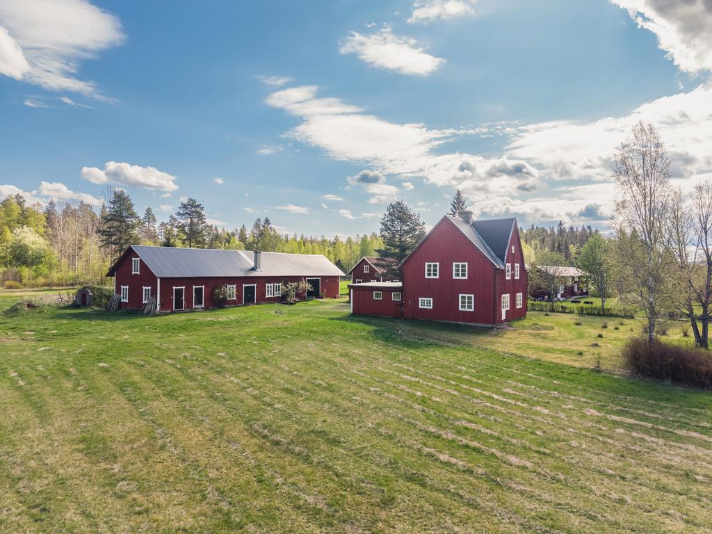 Stor tomt med möjlighet till fina hagar för djur eller ängsblommor runt gården.