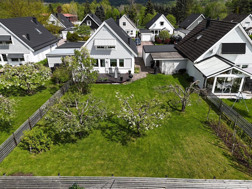 Snyggt inramat med staket.